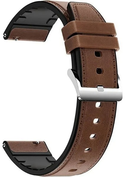 Amazfit Bip 5 ile Uyumlu Tokalı Deri Kordon Kayış - KY87