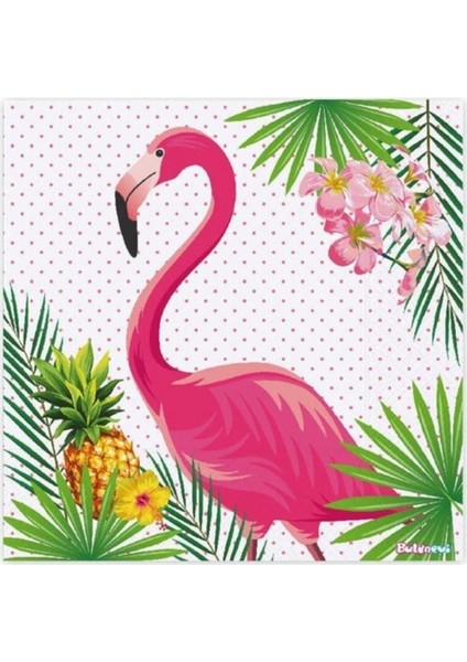 Flamingo Temalı Kağıt Peçete 33 cm x 33 cm 16 Adet