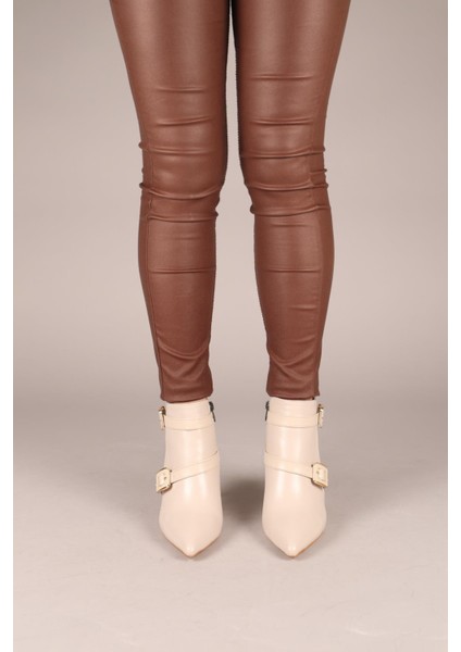 ERİKA Cilt Tokalı Topuklu Bot TEN modelleri