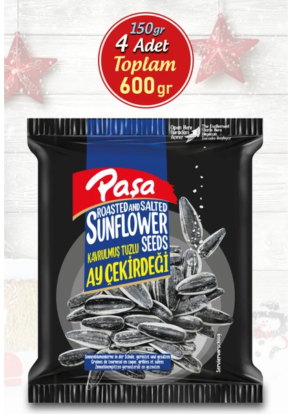 Paşa Kuruyemiş Siyah Ay Çekirdeği 150 gr x 4 Adet (TOPLAM 600 gr)