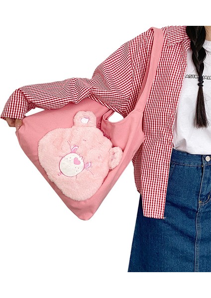 Orijinal Carebears Sevimli Peluş Ayı Avatar Tuval Büyük Kapasiteli Omuz Çanta (Yurt Dışından)