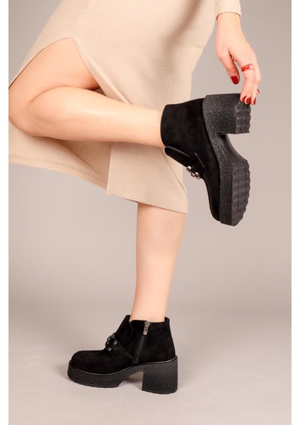 SABİNE Gizli Lastik Tokalı Bootie SİYAH modelleri