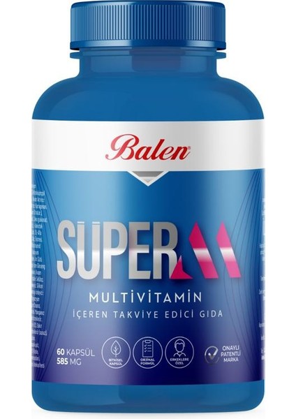 Süper-M Multivitamin Kapsül * 585 Mg 60