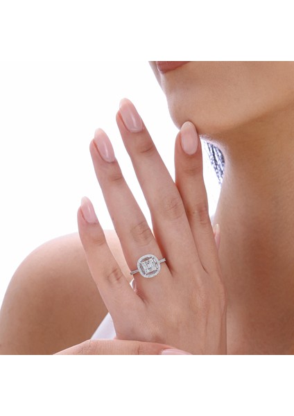 0,40 Karat Baget Pırlanta Yüzük