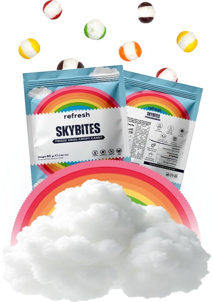 Freeze Dry Kıtır Şeker - Dondurularak Kurutulmuş Şeker - Skybites - 80GR