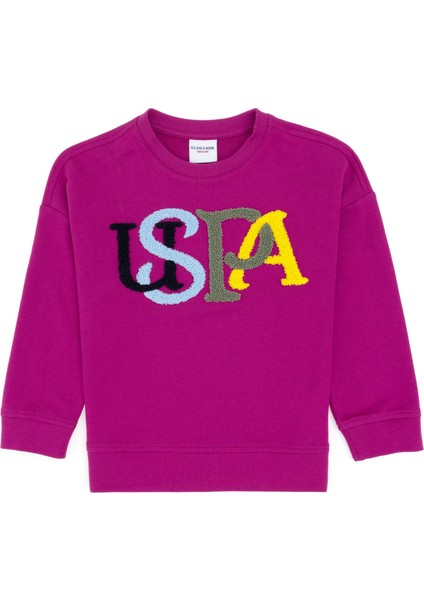 U.S. Polo Assn. Kız Çocuk Fuşya Sweatshirt 50296285-VR023