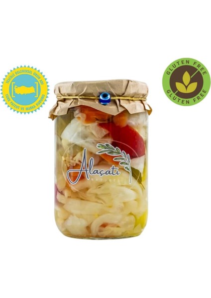 Alaçatı Naturel Doğal Türlü Turşusu 660CC Süzme 300 G E