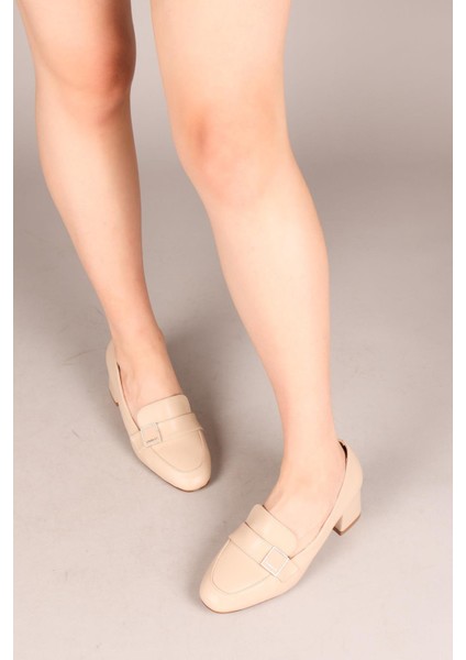 TEREZA Cilt Kalın Topuklu Ayakkabı BEJ fiyatları