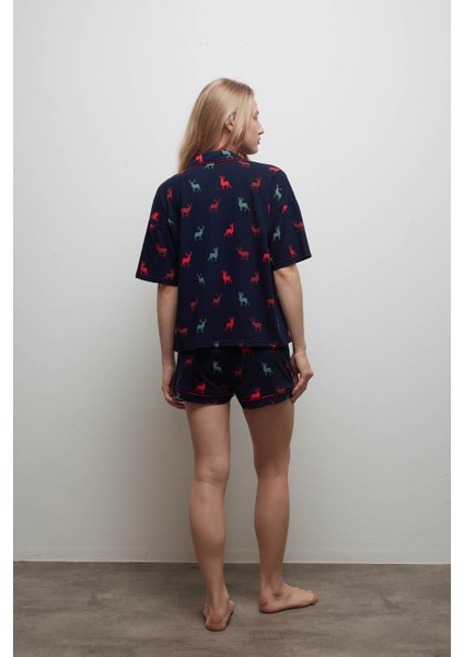 Kadın Pamuklu Şort Pijama Altı