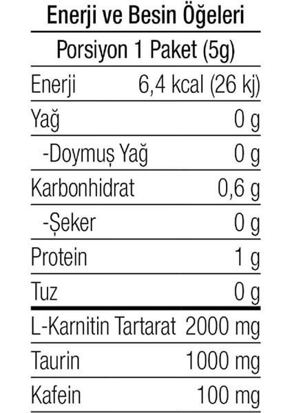 L-Karnitin Taurin 30 Saşe Limon Aromalı fiyatları
