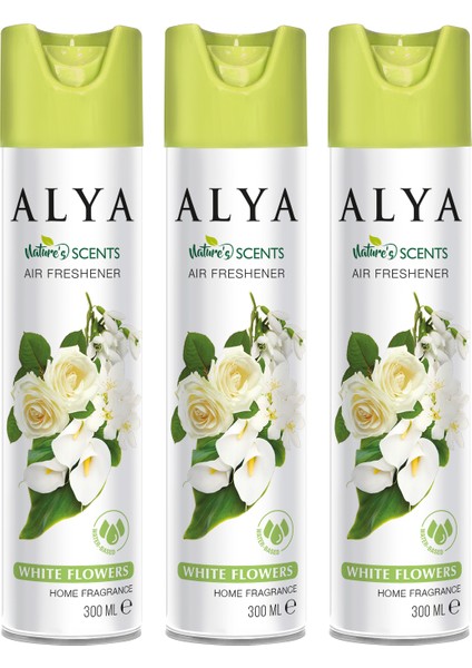 Nature's Scents White FlowersBeyaz Çiçekler Su Bazlı Oda Kokusu ml x3 Adet