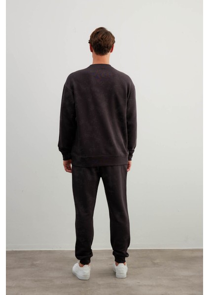 Erkek Pamuklu Üç Iplik Uzun Kollu Sweatshirtt