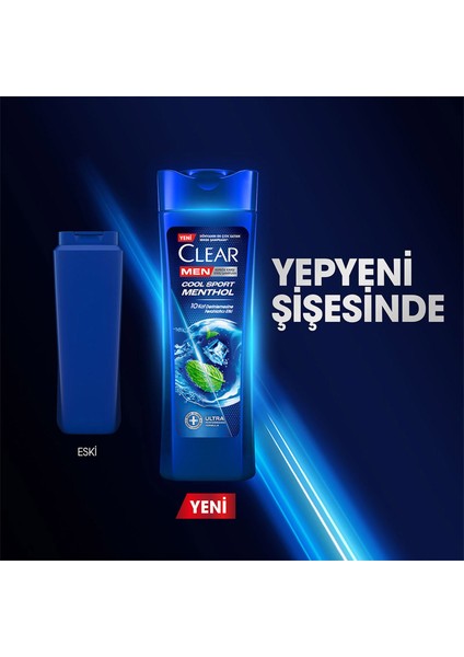 Men Kepeğe Karşı Etkili Şampuan Cool Sport Menthol Ferahlatıcı Mentol Etkisi 350 ml x3