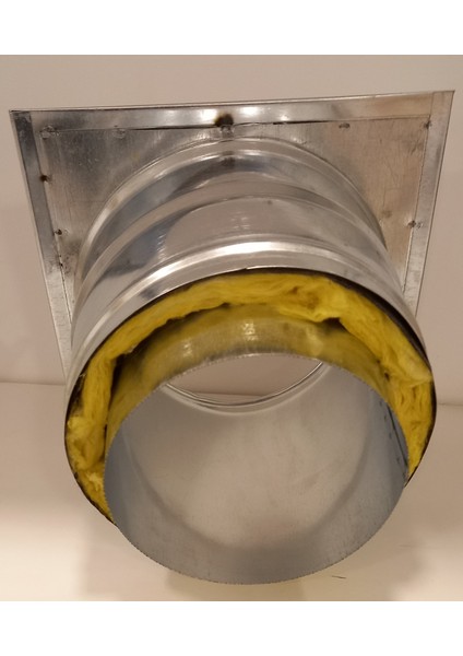 Isı Yalıtımlı Yanmaz Boru Baca Çıkışı (Ağaç Ev, Konteyner Için) 130 mm Çap