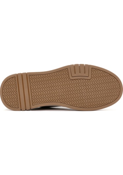 Erkek Haki Bağcıklı Nubuk Deri Sneaker