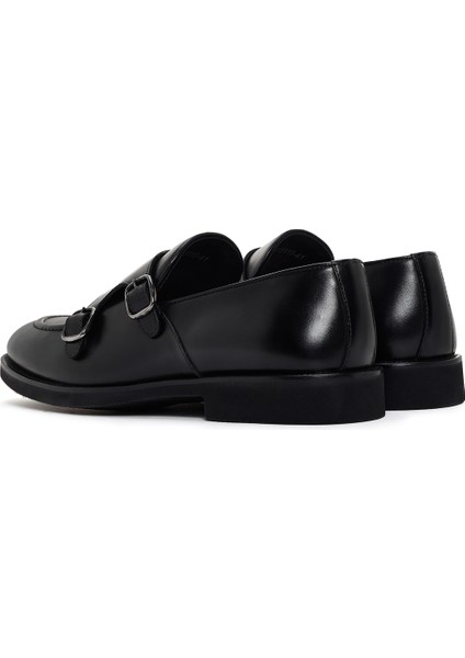 Erkek Siyah Deri Casual Loafer