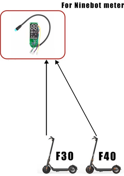 Ninebot F30 / F40 Elektrikli Scooter Ölçer Yedek Parça Için Dijital Ekran Ölçer