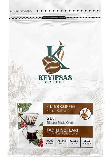 Etiyopya Guji Filtre Kahve 250 gr