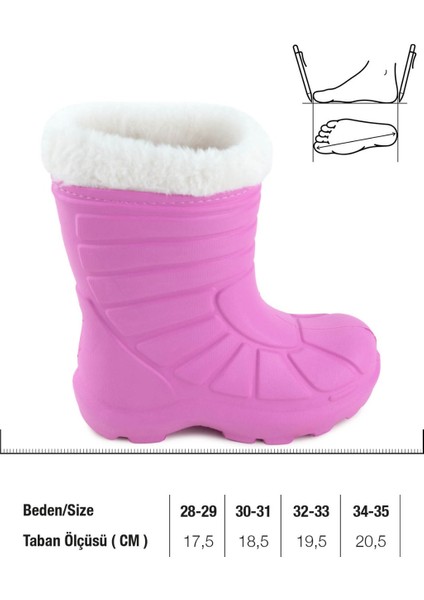 689 Çocuk Hafif Sıcak Astarlı Yağmur Çizmesi fiyatları
