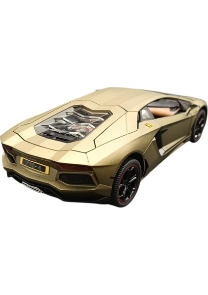 Metal Model Araba Lamborghini 5515,1:18 Ölçekli Kapılar Bagaj Kaput Açılır Sesli Işıklı Lamborghini