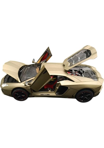 Metal Model Araba Lamborghini 5515,1:18 Ölçekli Kapılar Bagaj Kaput Açılır Sesli Işıklı Lamborghini