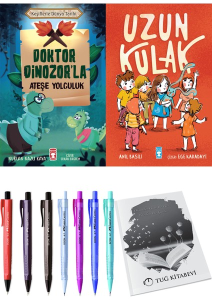 Uzun Kulak ve Doktor Dinozor'la Ateşe Yolculuk 2li Set