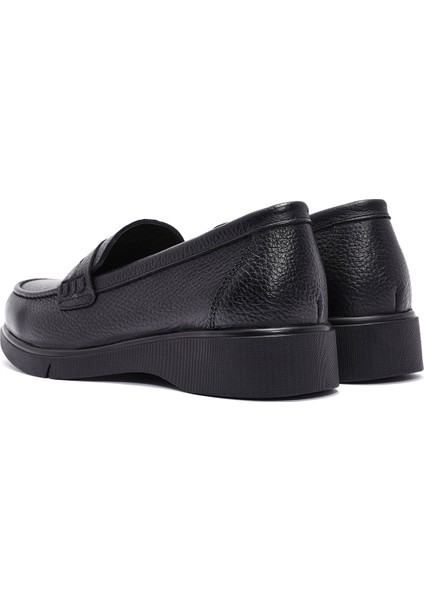 Kadın Siyah Deri Comfort Loafer 24WFD1516FT indirimleri