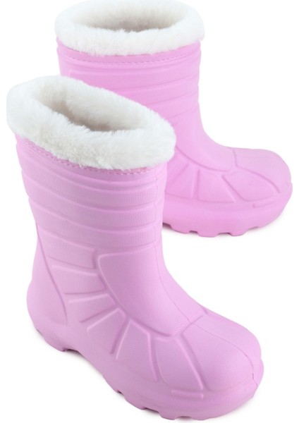 689 Çocuk Hafif Sıcak Astarlı Yağmur Çizmesi