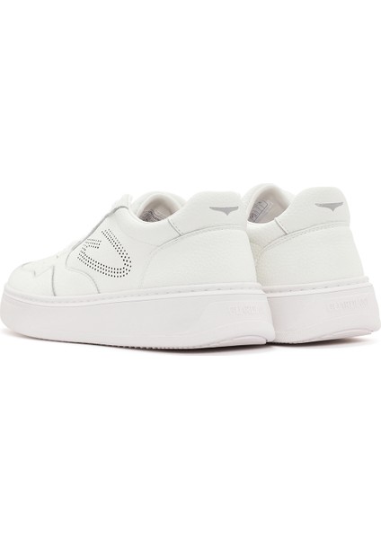 Alberto Guardiani Erkek Beyaz New Era Bağcıklı Deri Sneaker G03M100026