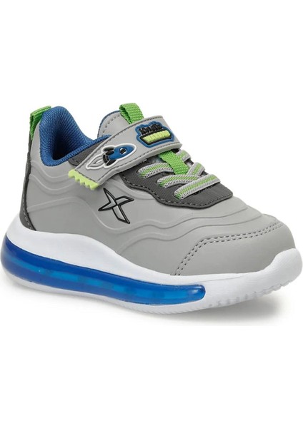 Stach Pu Gri-Saks Işıklı Cırtlı Erkek Çocuk Spor Ayakkabı