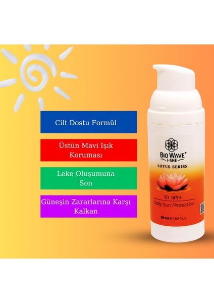 Daily Sun Protection 50 Spf + Tüm Cilt Tipleri İçin Koruyucu Güneş Kremi 50 ml