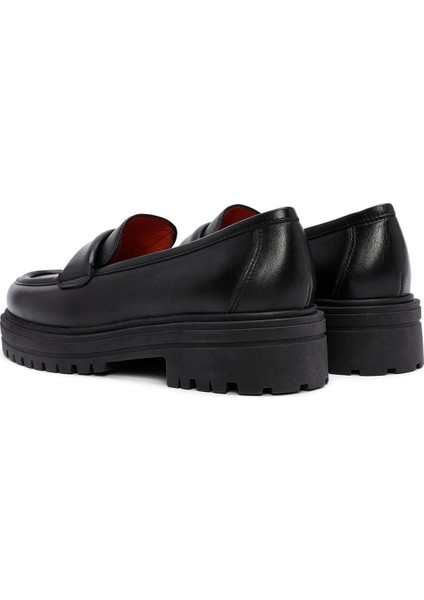 Gritti Kadın Siyah Deri Maskülen Loafer 24WFD110418 indirimleri