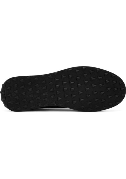 Erkek Siyah Bağcıklı Deri Sneaker 24WFD641118