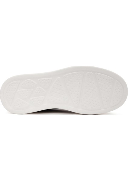 Erkek Lacivert Bağcıklı Deri Sneaker 24WFD611318