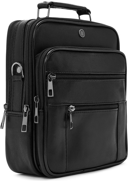 Erkek Siyah Deri Uzun Askılı El Çantası 24SBD400018 indirimleri