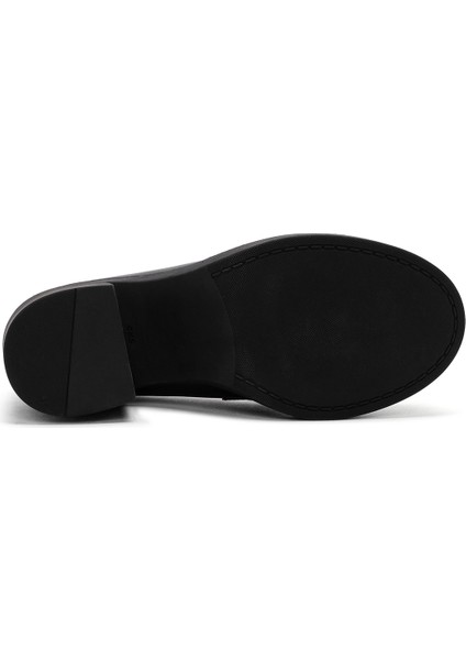 Kadın Siyah Kalın Topuklu Loafer 24WFE252118 indirimleri