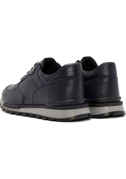 Erkek Lacivert Bağcıklı Casual Sneaker 24WFD674218