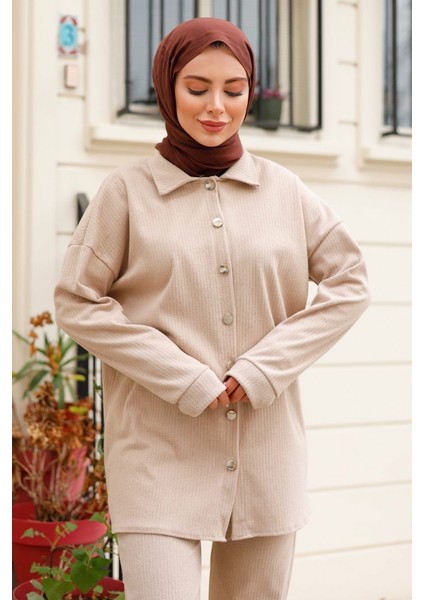 Aktel Gömlek Pantolon Ikili Takım 1291 - Taş