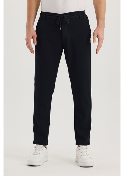 Erkek Mevsimlik Örme Kumaş Beli Lastikli Fitilli Jagger pantolon