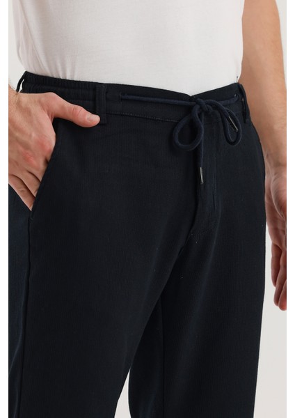 Erkek Mevsimlik Örme Kumaş Beli Lastikli Fitilli Jagger pantolon fırsatları