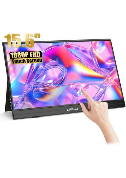 AT156 15.6'' 1920X1080 60Hz Fhd Ads-Ips Panel Type-C, Ultra Ince Taşınabilir Dokunmatik Monitör (ZL-AT156)