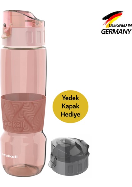 Pivot Switch Hot Pink Bpa Içermez 650 ml Tritan Kırılmaz Suluk - Su Matarası - Yedek Kapak Hediyeli