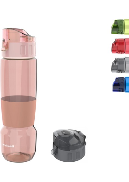 Pivot Switch Hot Pink Bpa Içermez 650 ml Tritan Kırılmaz Suluk - Su Matarası - Yedek Kapak Hediyeli