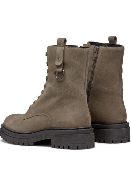 Kadın Vizon Taupe Bağcıklı Süet Deri Postal Bot D46HRB00022C6029 indirimleri