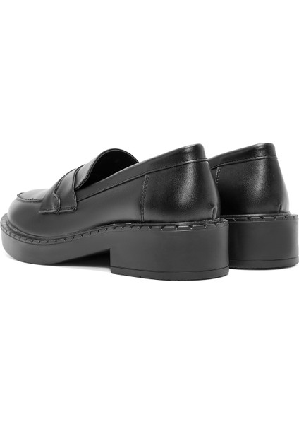 Kadın Siyah Maskülen Loafer 24WFE252418
