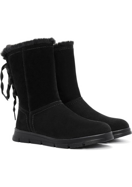 Kadın Siyah Fermuarlı Süet Bot 24WFE252510 fırsatları