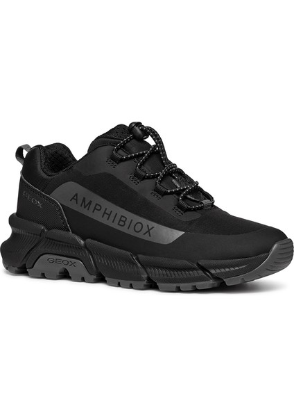 Erkek Çocuk Siyah Flexyper Plus Abx Bağcıklı Waterproof Sneaker J46LCC0FU50C0005