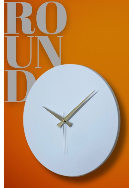 Round Model Bohem Dekoratif Metal Sıvama Akar SESSİZ Mekanizmalı Duvar Saati (40*40 Cm)