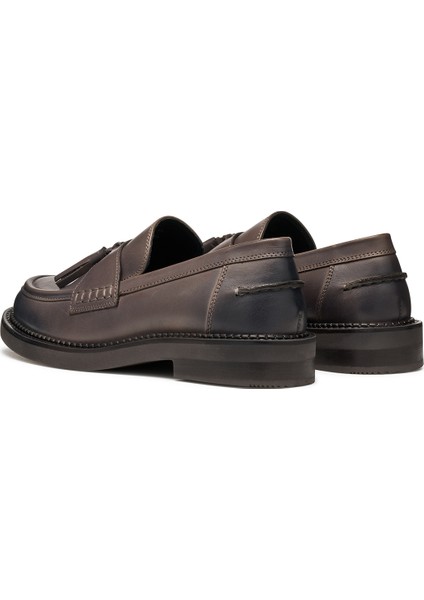 Kadın Kahverengi Serilda Deri Maskülen Loafer D46WYH00043C6029 indirimleri