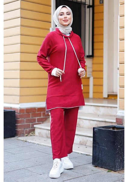 Nelin Tunik Pantolon Ikili Takım 1283 - Bordo modelleri